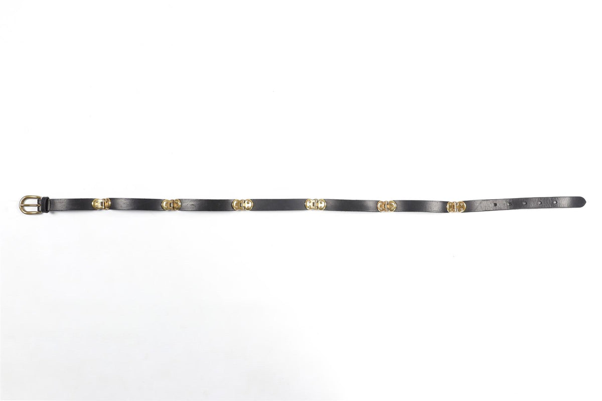 ISABEL MARANT BLACK LEATHER WAIST BELT MEDIUM