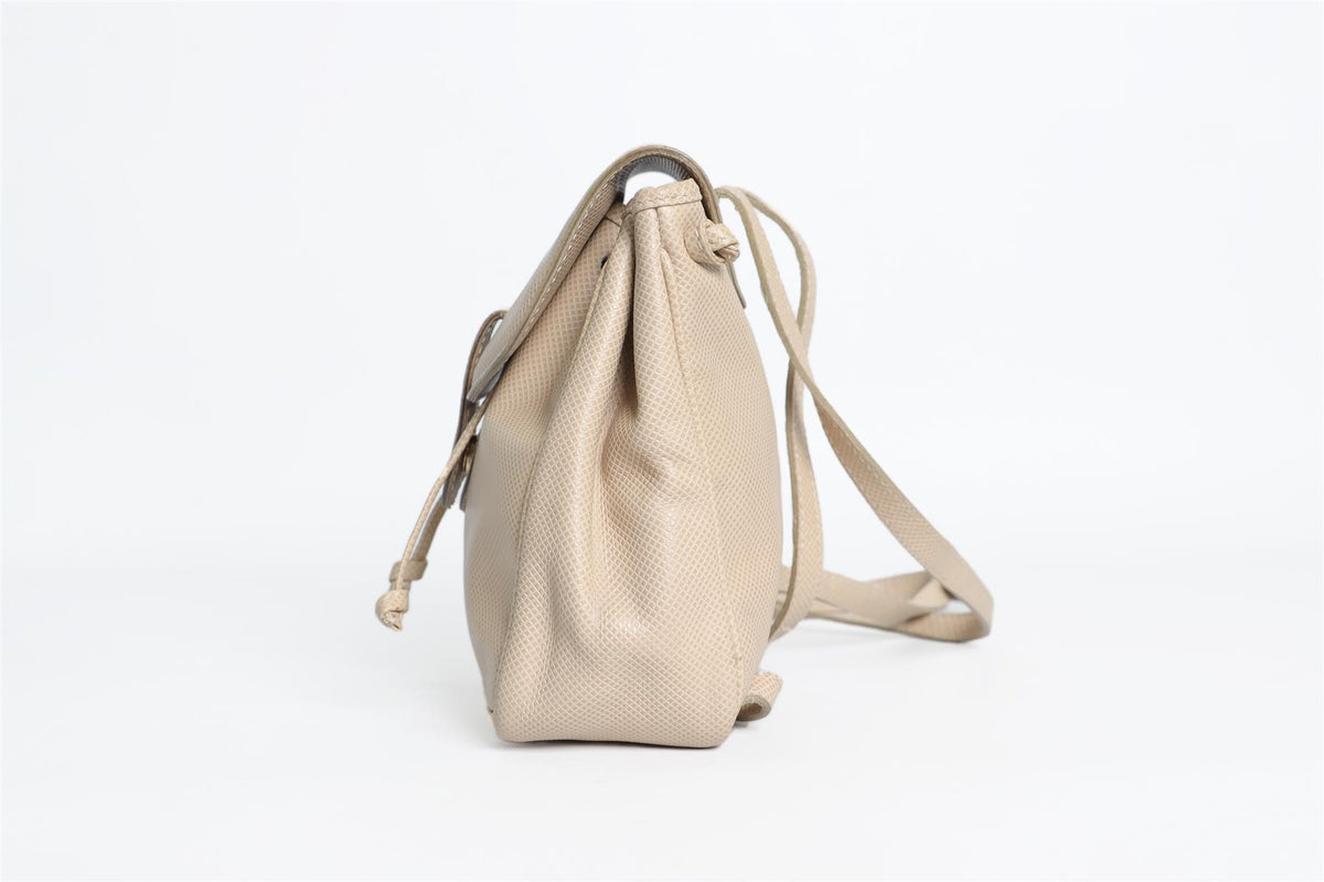 BOTTEGA VENETA BEIGE VINTAGE LEATHER BACKPACK