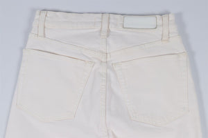 RE/DONE CREAM HIGH RISE STRAIGHT LEG JEANS W24 UK 6
