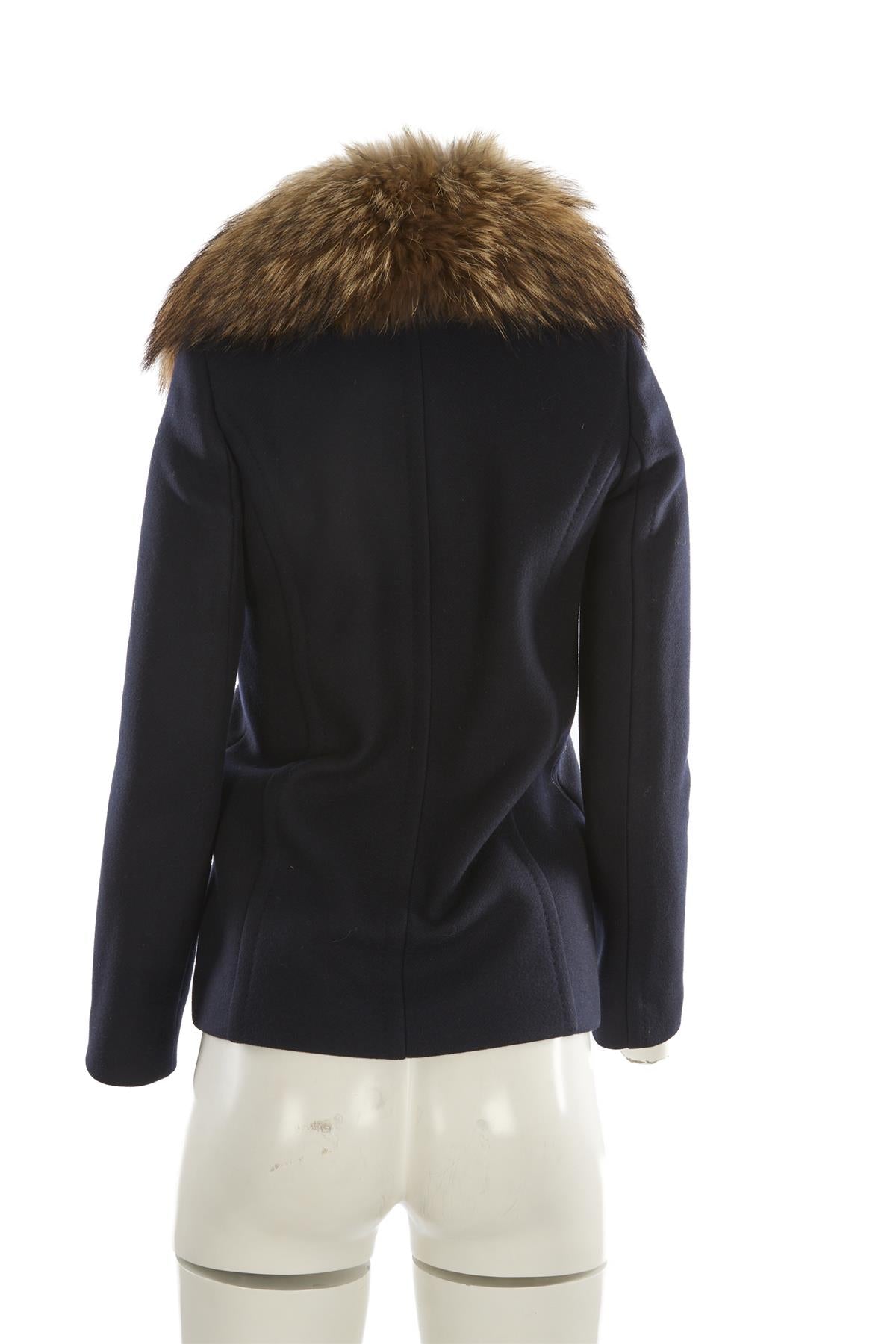 BARNEYS NEW YORK NAVY WOOL JACKET FR 36 UK 8