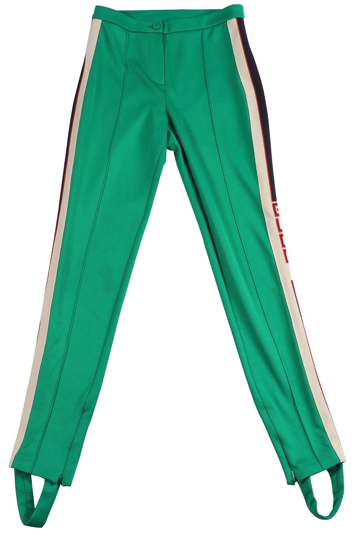 GUCCI GREEN JERSEY STIRRUP LEGGINGS XXSMALL