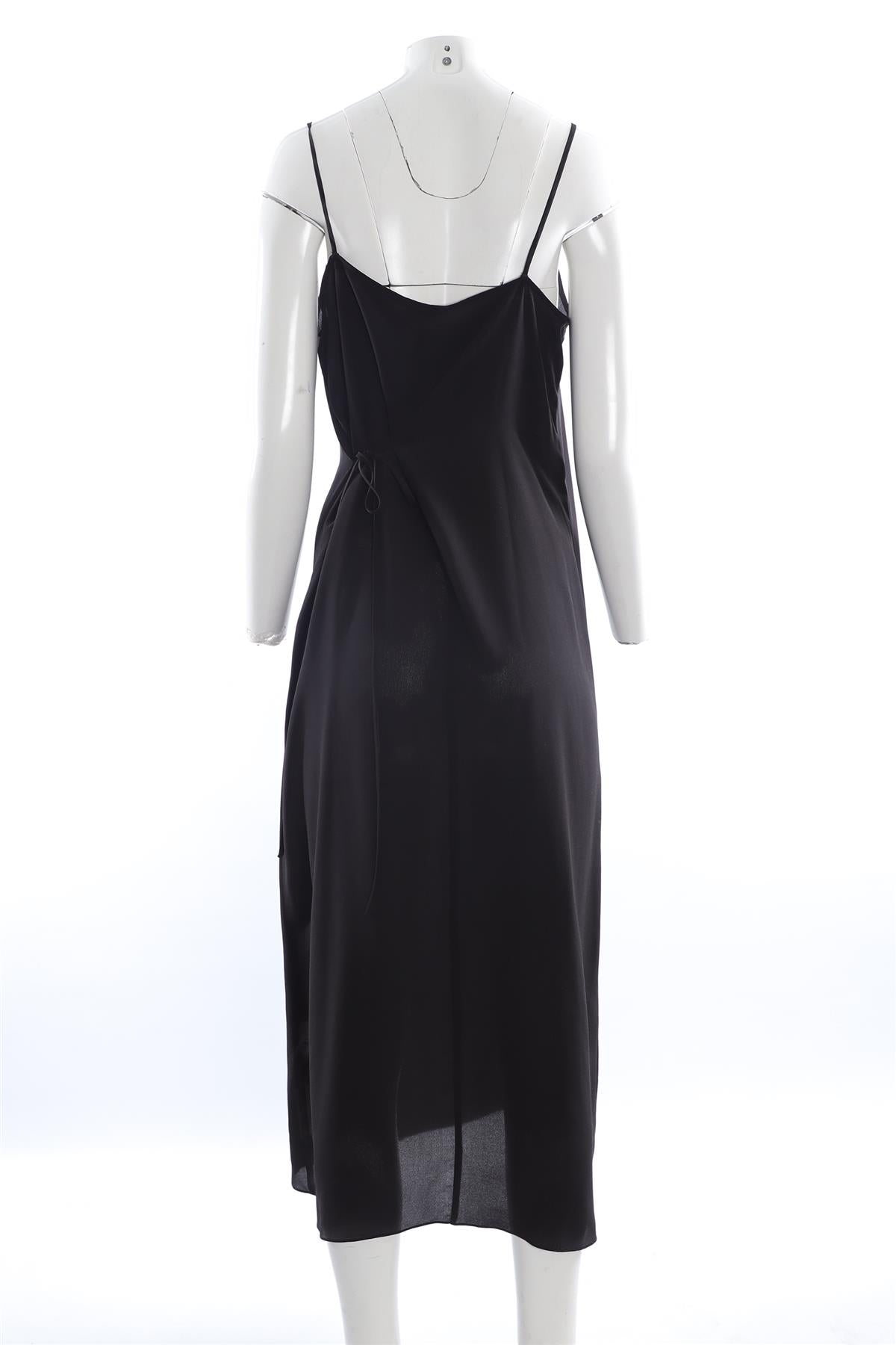 RAEY BLACK SILK MAXI DRESS UK 14 US 10