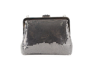 CHANEL SILVER 2023 CRYSTAL AND MESH CLUTCH WITH CHAIN