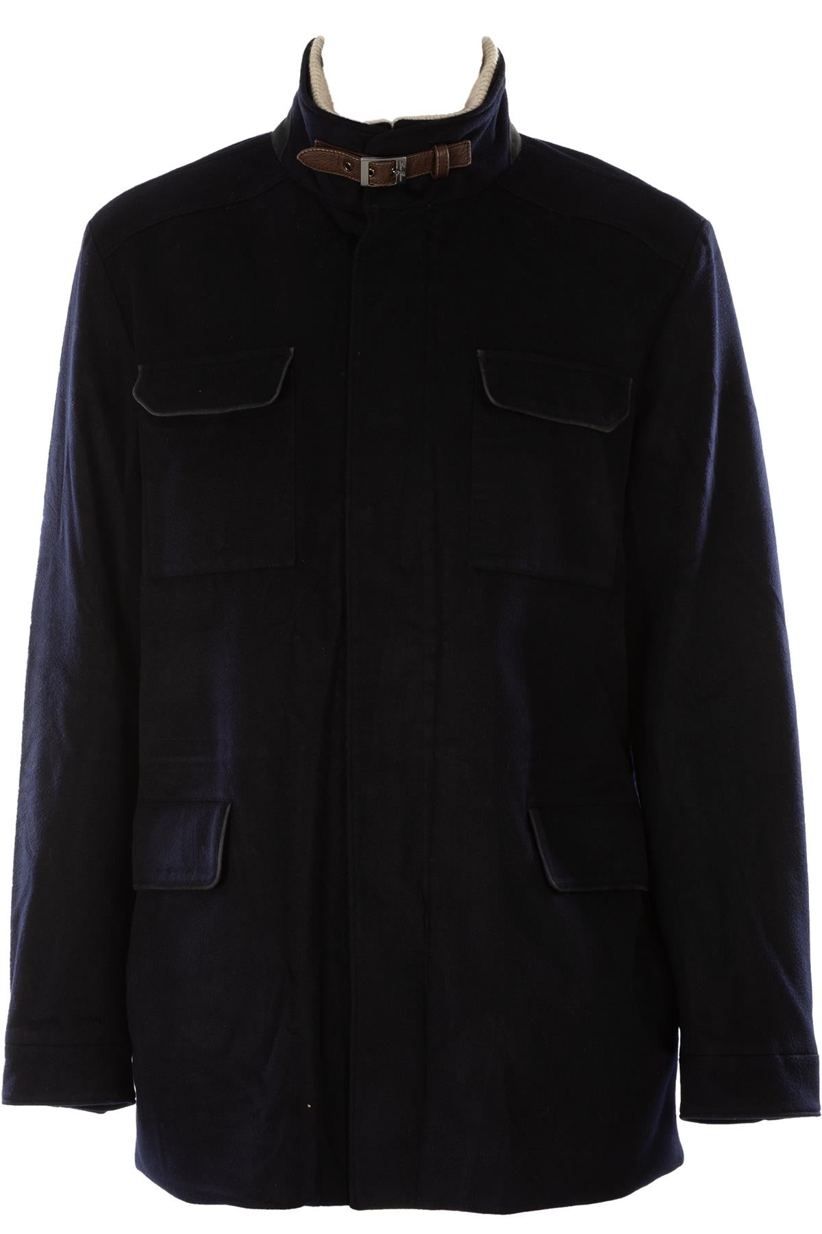 LORO PIANA NAVY MEN'S NEW TRAVELLER CASHMERE JACKET IT 54