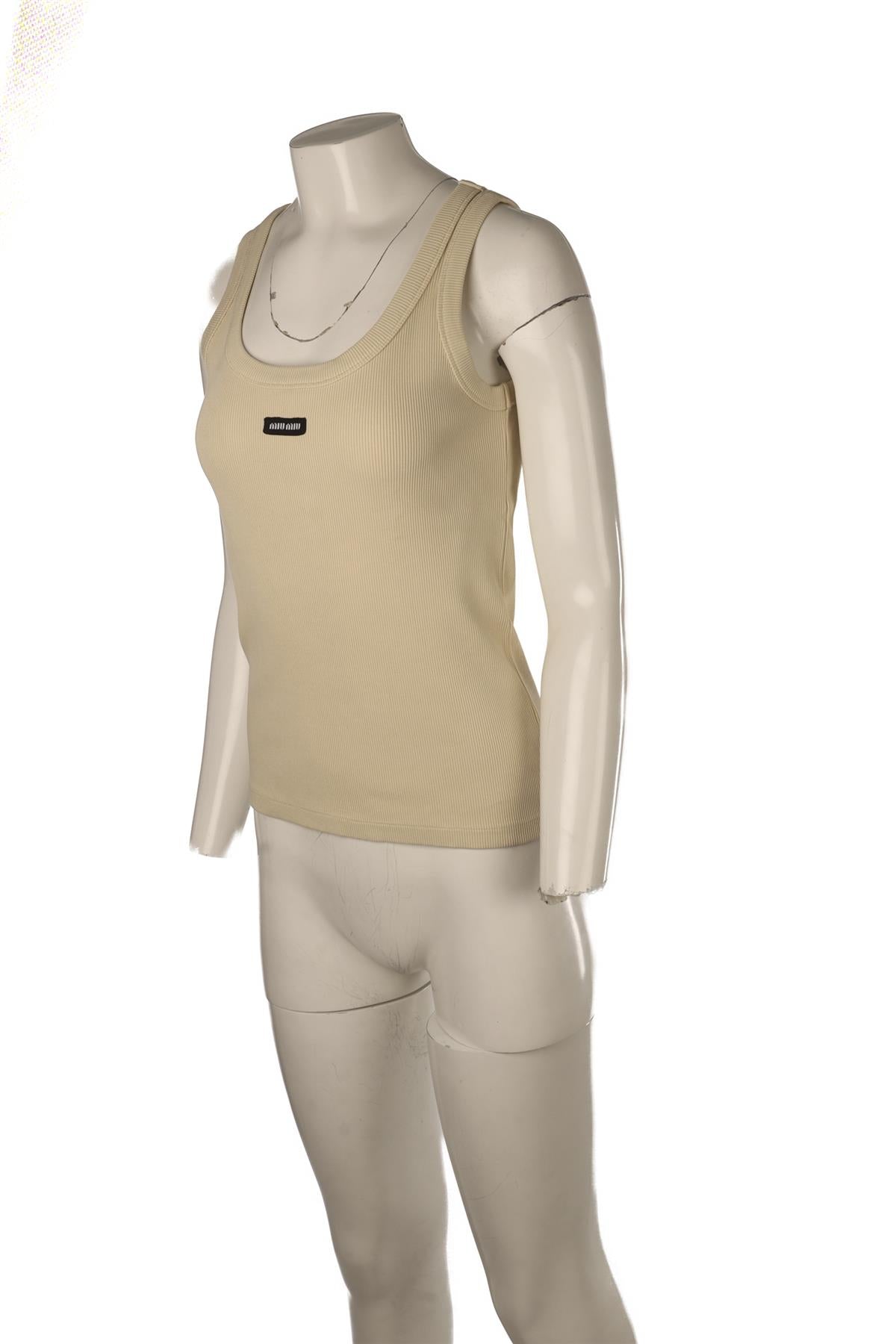 MIU MIU BEIGE COTTON TOP MEDIUM