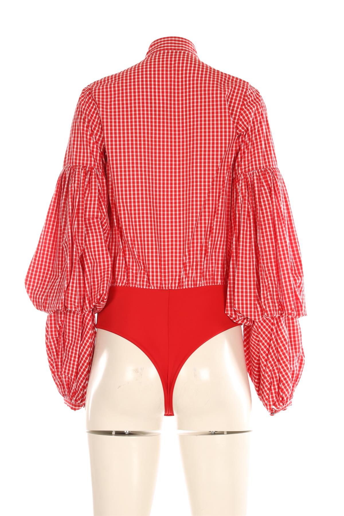 JOHANNA ORTIZ RED COTTON BODYSUIT US 0 UK 4