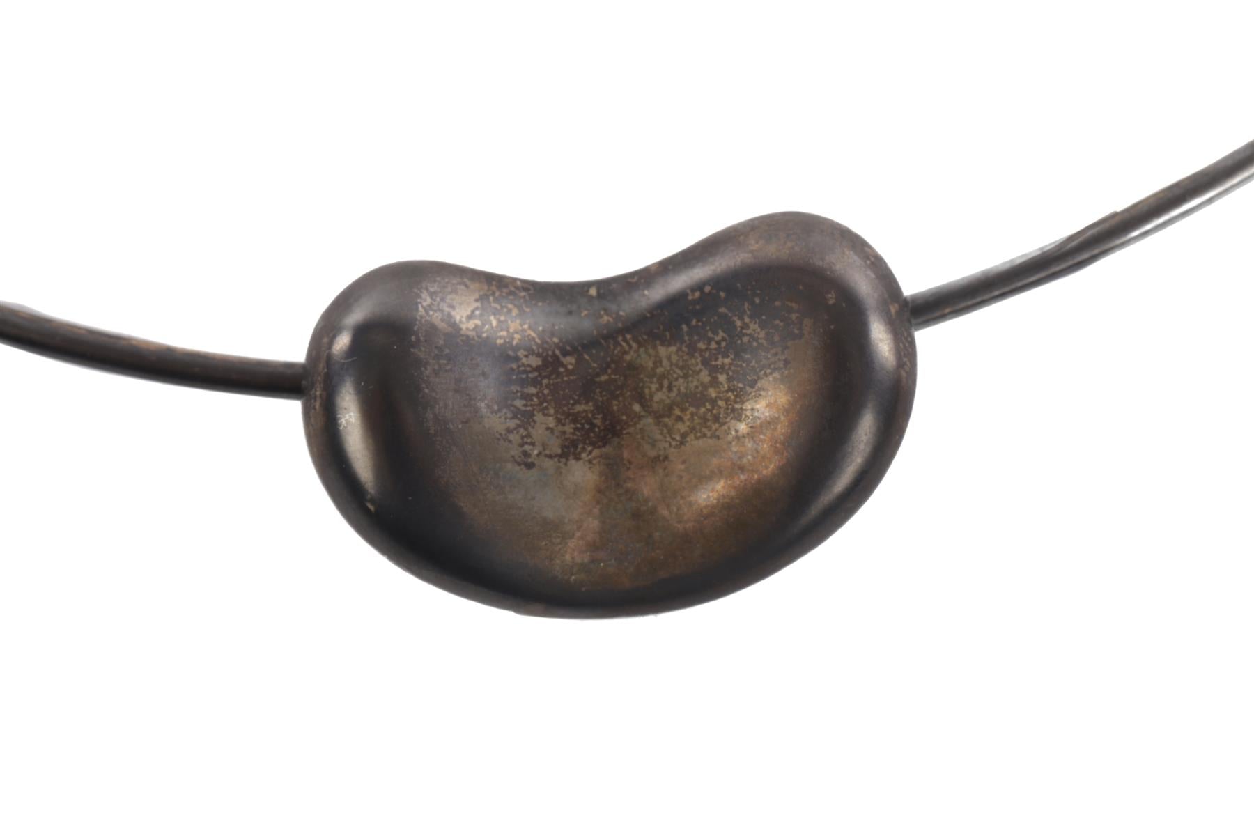 TIFFANY & CO. + ELSA PERETTI SILVER BEAN 26MM STERLING SILVER CHOKER