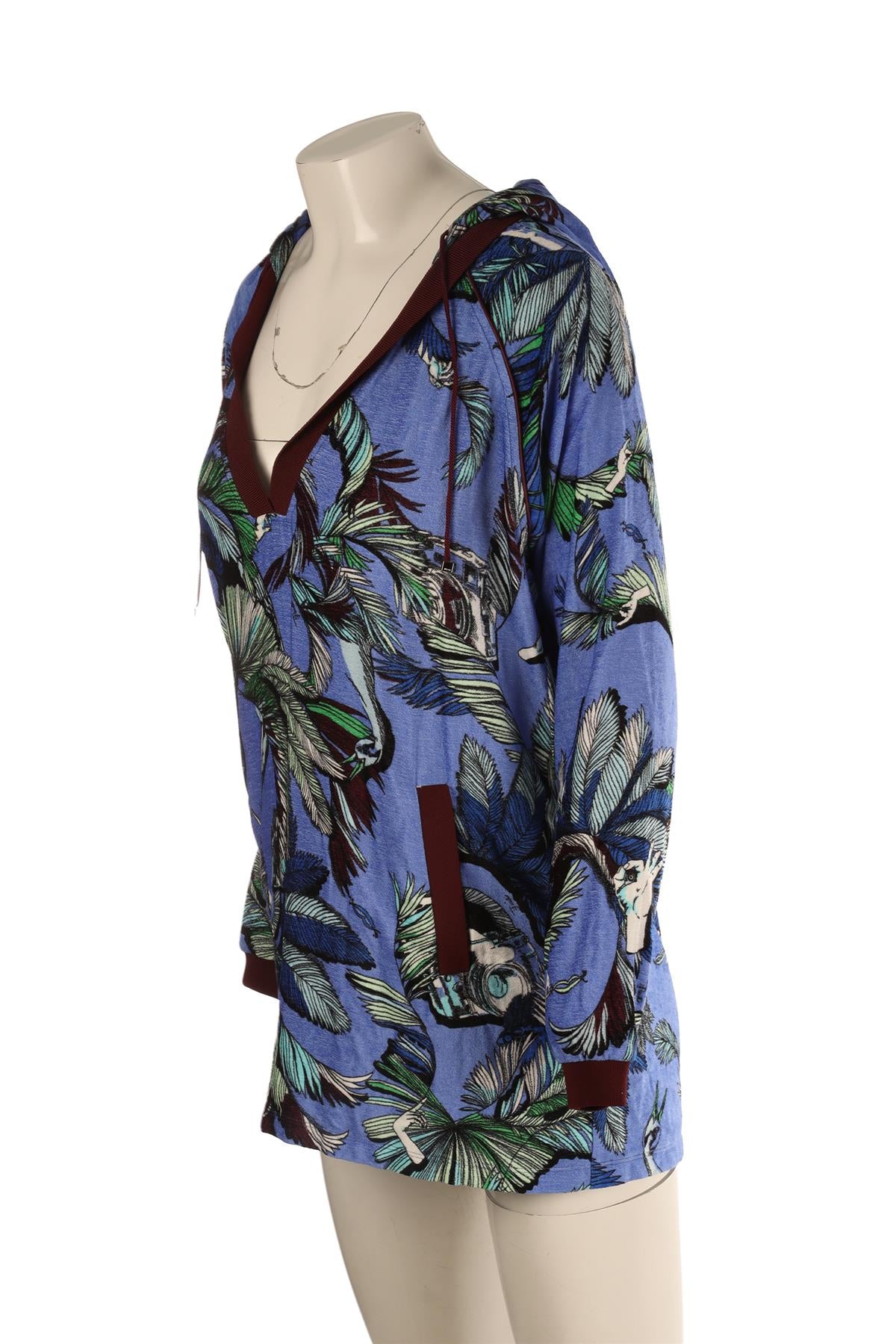 EMILIO PUCCI BLUE VELVET MINI DRESS IT 40 UK 8