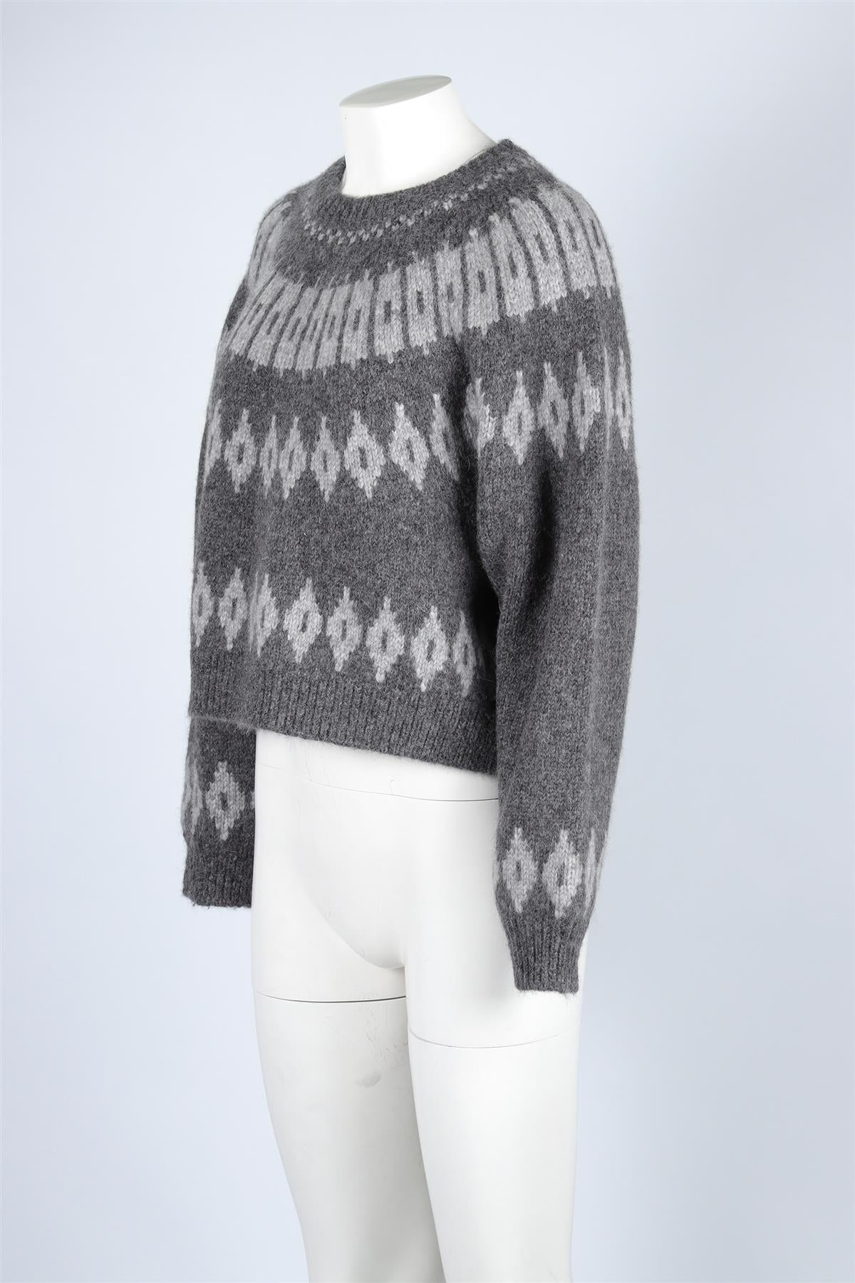 NILI LOTAN GREY ALPACA SWEATER MEDIUM