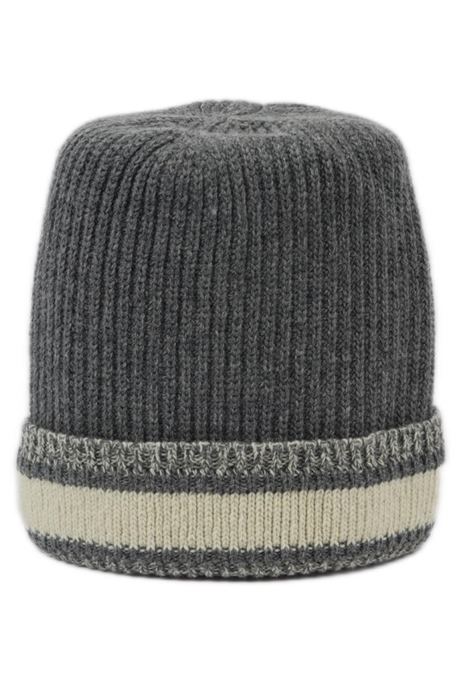 CHRISTIAN DIOR LOGO INTARSIA CASHMERE BLEND RIBBED BEANIE ONE SIZE