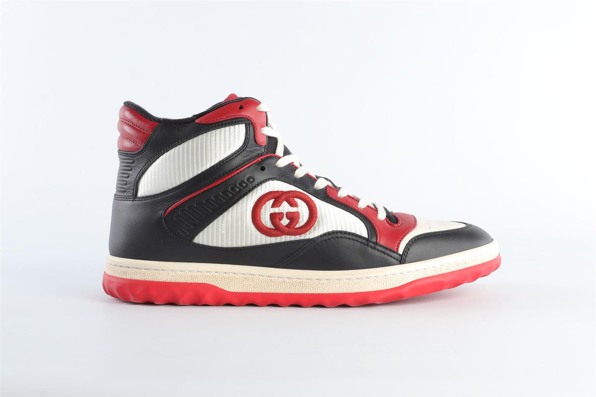 GUCCI RED MAC80 LEATHER SNEAKERS EU 40 UK 7 US 10