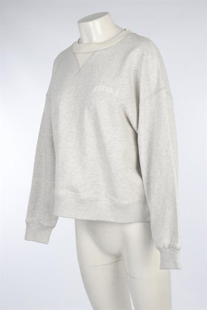 ADANOLA GREY COTTON SWEATSHIRT MEDIUM