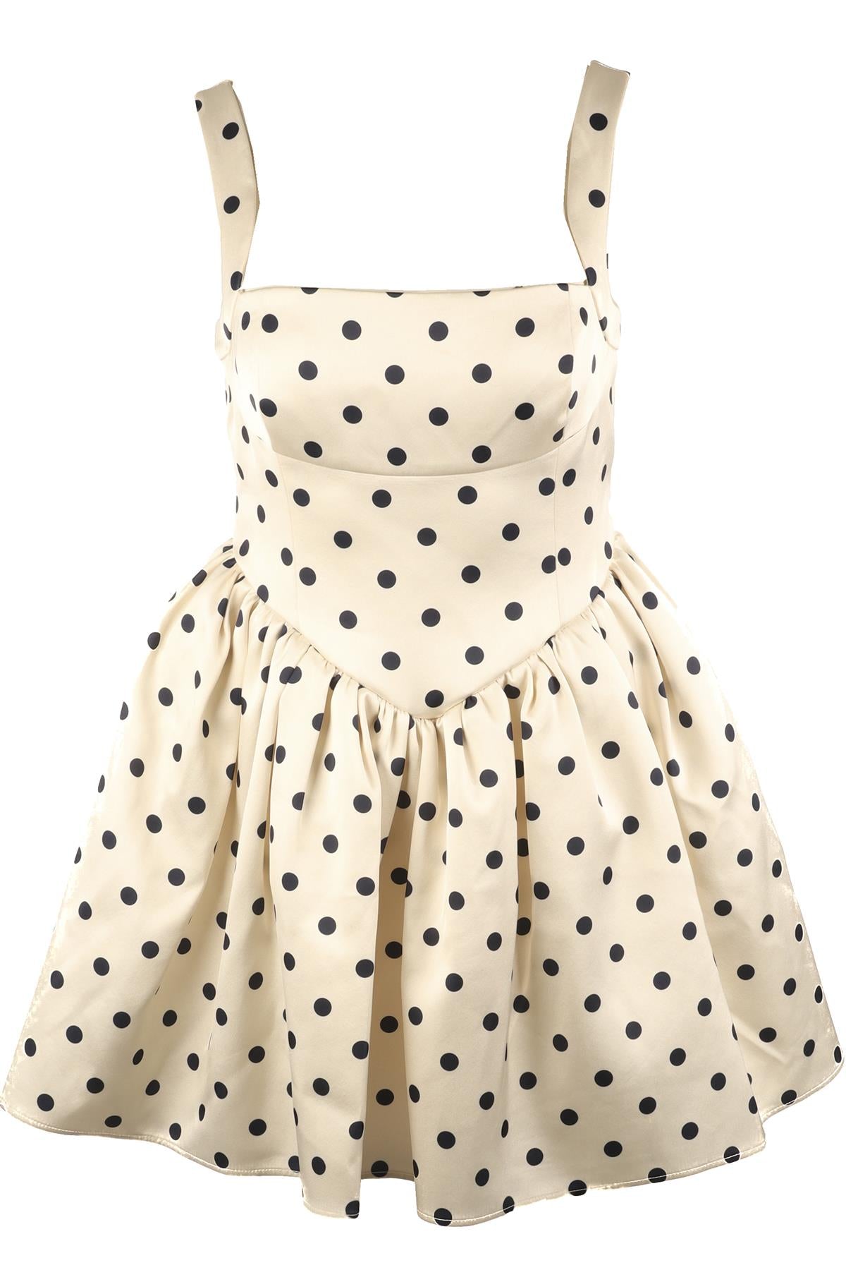 SELF-PORTRAIT CREAM SATIN MINI DRESS UK 8