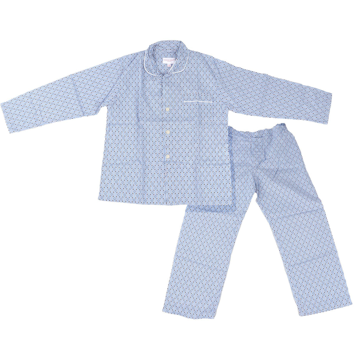 DEREK ROSE BLUE KIDS BOYS PYJAMA SET 7-8 YEARS
