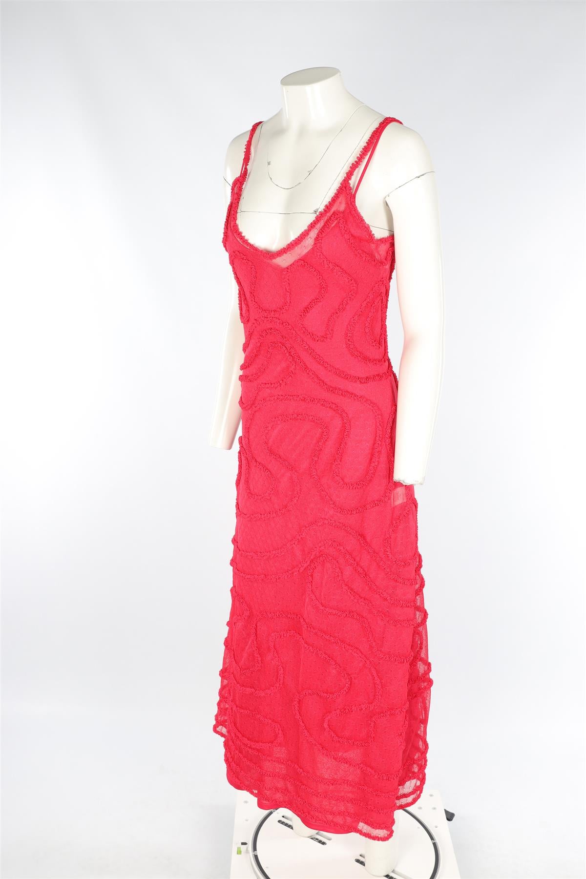 ULLA JOHNSON PINK KNIT MAXI DRESS MEDIUM