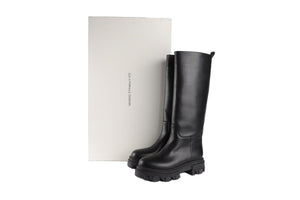 GIA + PERNILLE TEISBAEK BLACK LEATHER KNEE HIGH BOOTS EU 37 UK 4