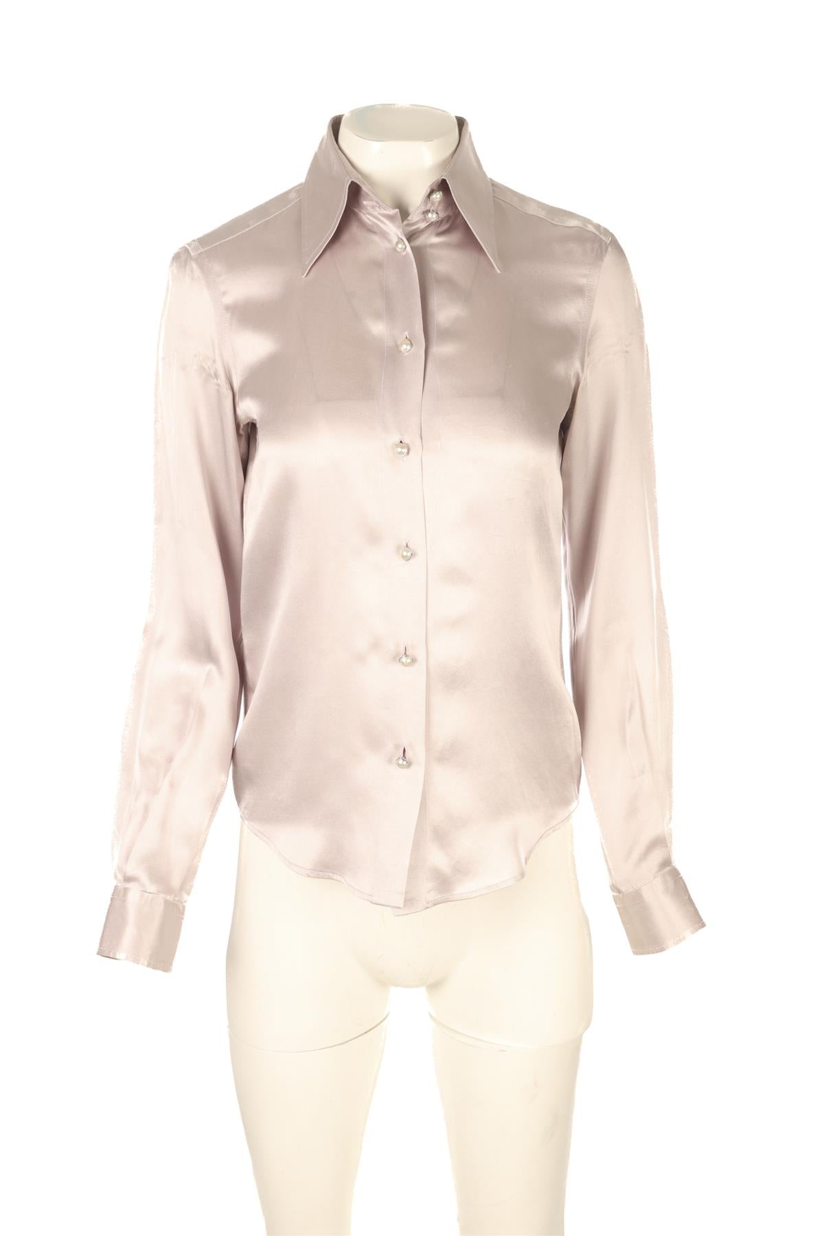 DOLCE & GABBANA PURPLE SILK SHIRT IT 38 UK 6