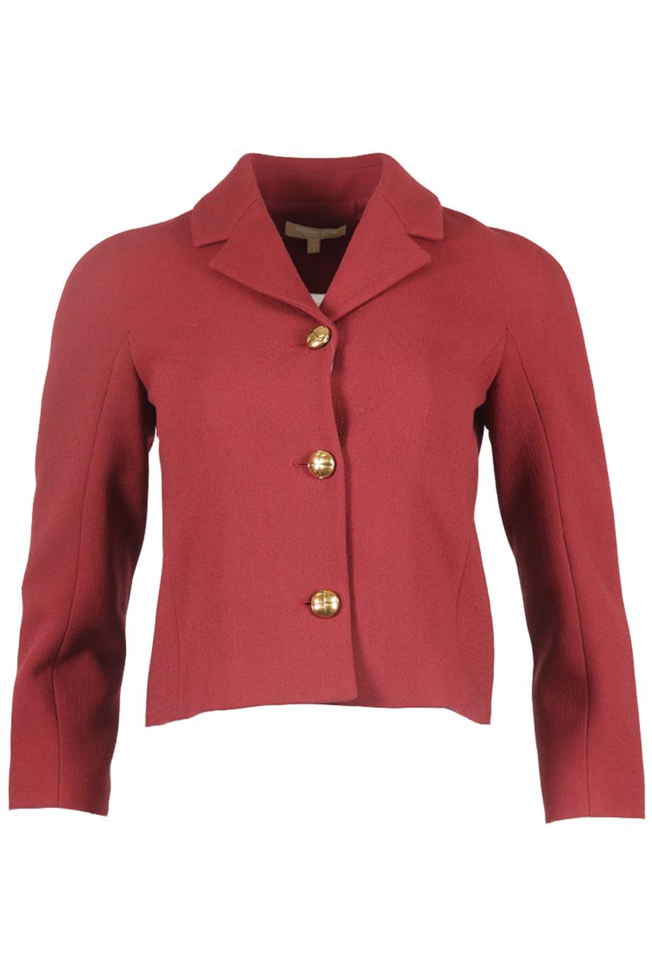 MICHAEL KORS CROPPED WOOL JACKET US 2 UK 6