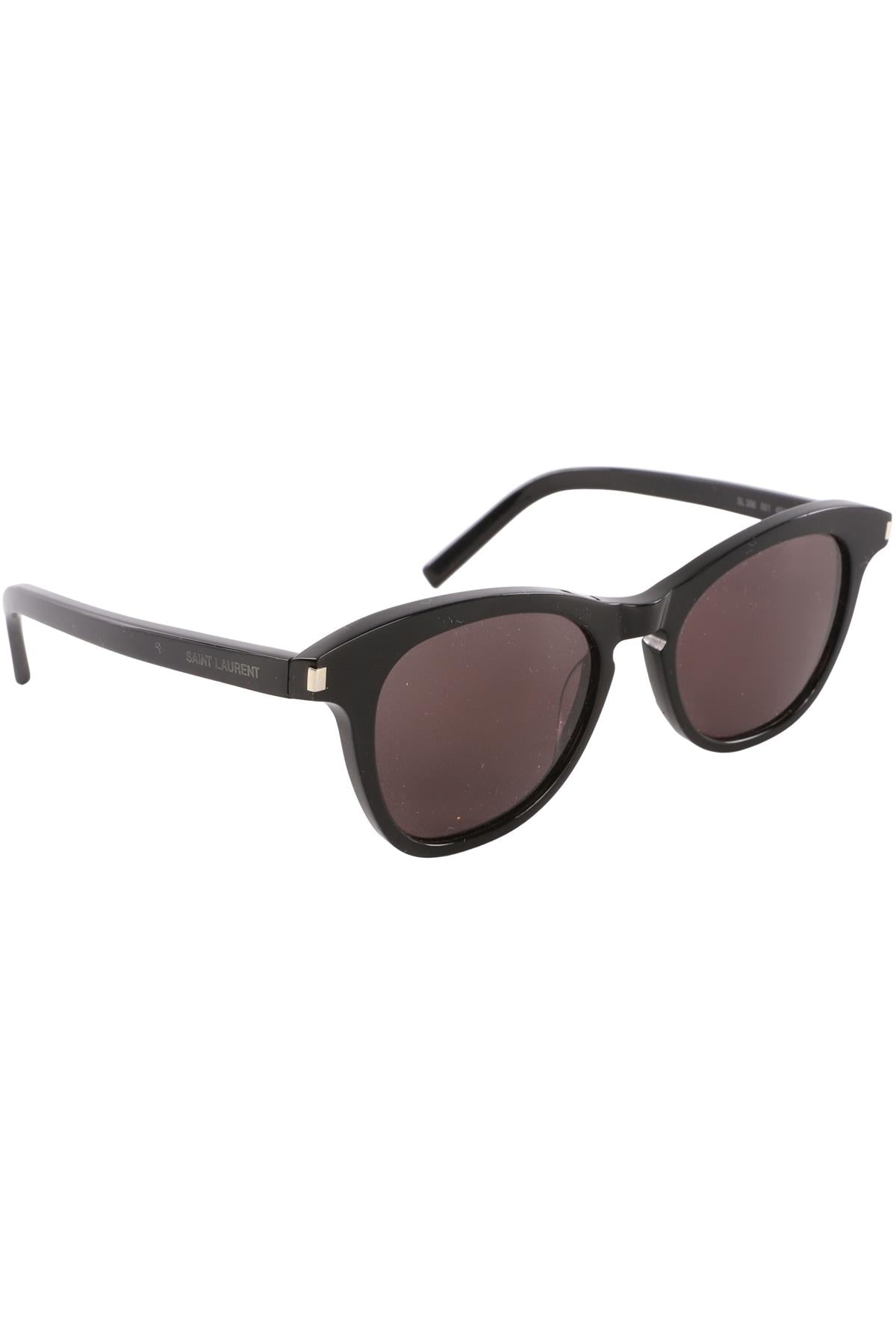 SAINT LAURENT BLACK CAT EYE ACETATE SUNGLASSES