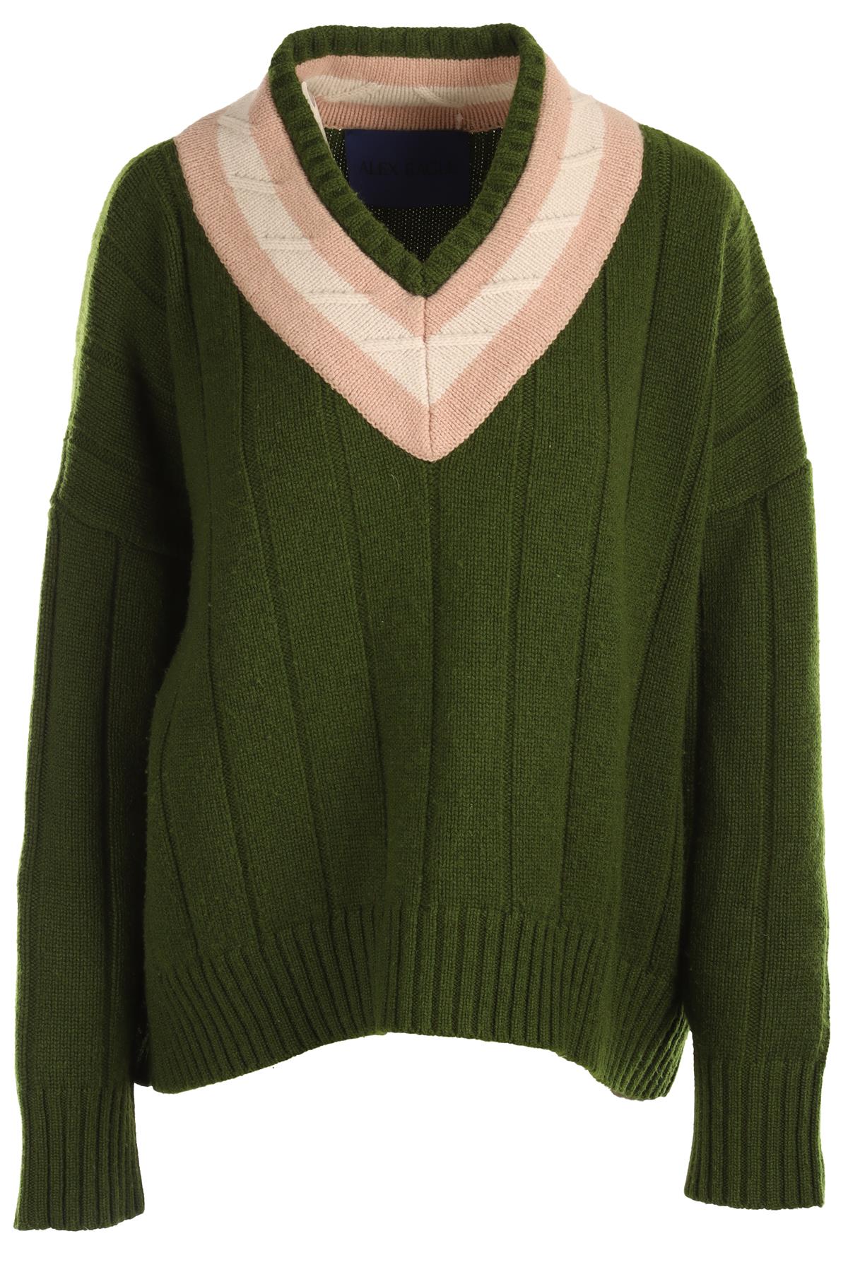 ALEX EAGLE GREEN CASHMERE SWEATER ONE SIZE