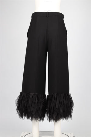 STELLA MCCARTNEY BLACK CREPE WIDE LEG PANTS IT 42 UK 10