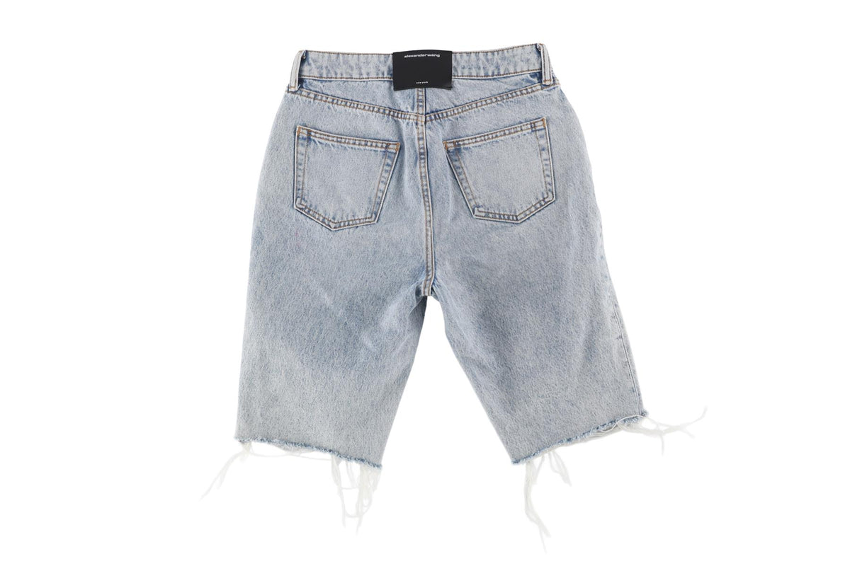 ALEXANDER WANG BLUE DENIM SHORTS W25