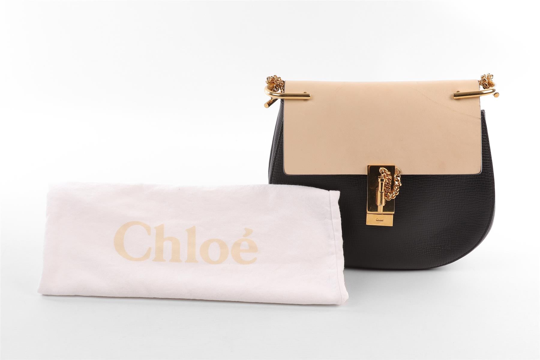 CHLOÉ BLACK DREW MEDIUM LEATHER SHOULDER BAG
