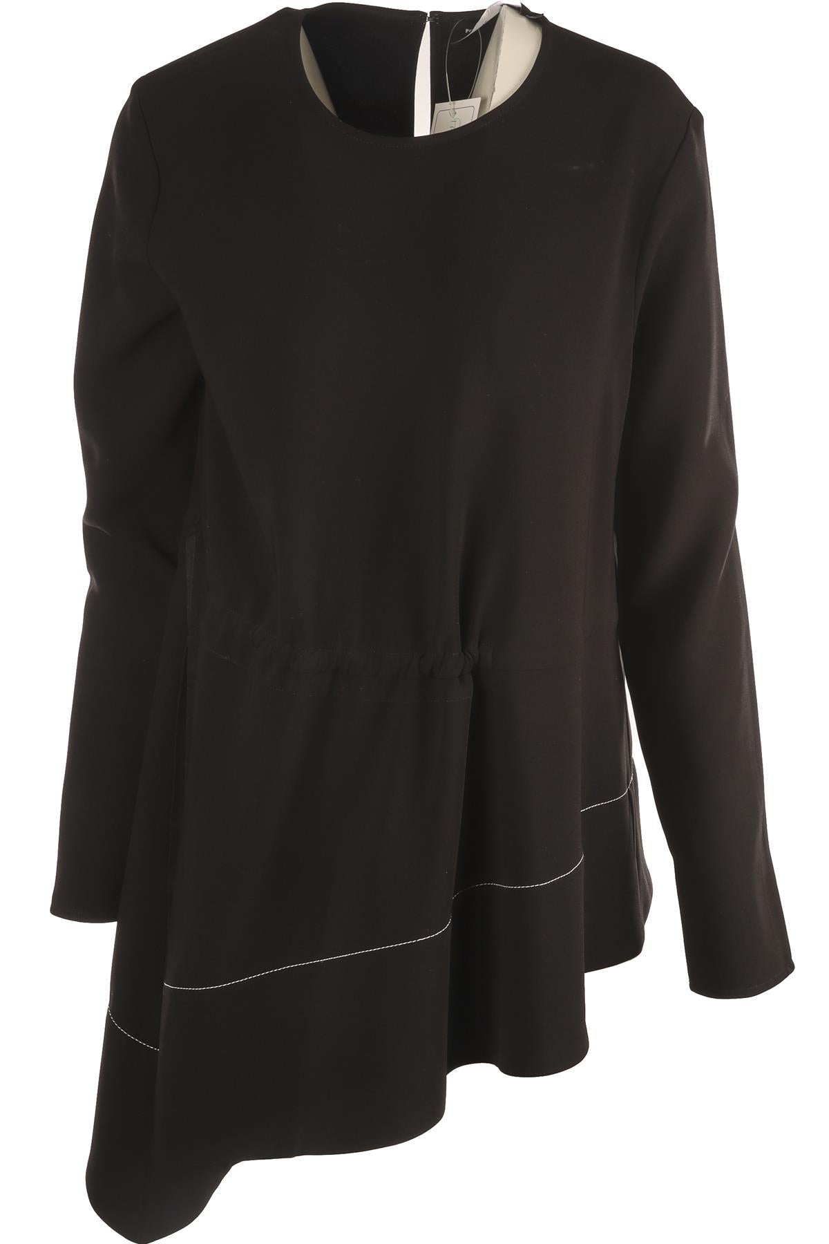 PROENZA SCHOULER BLACK CREPE TOP UK 8