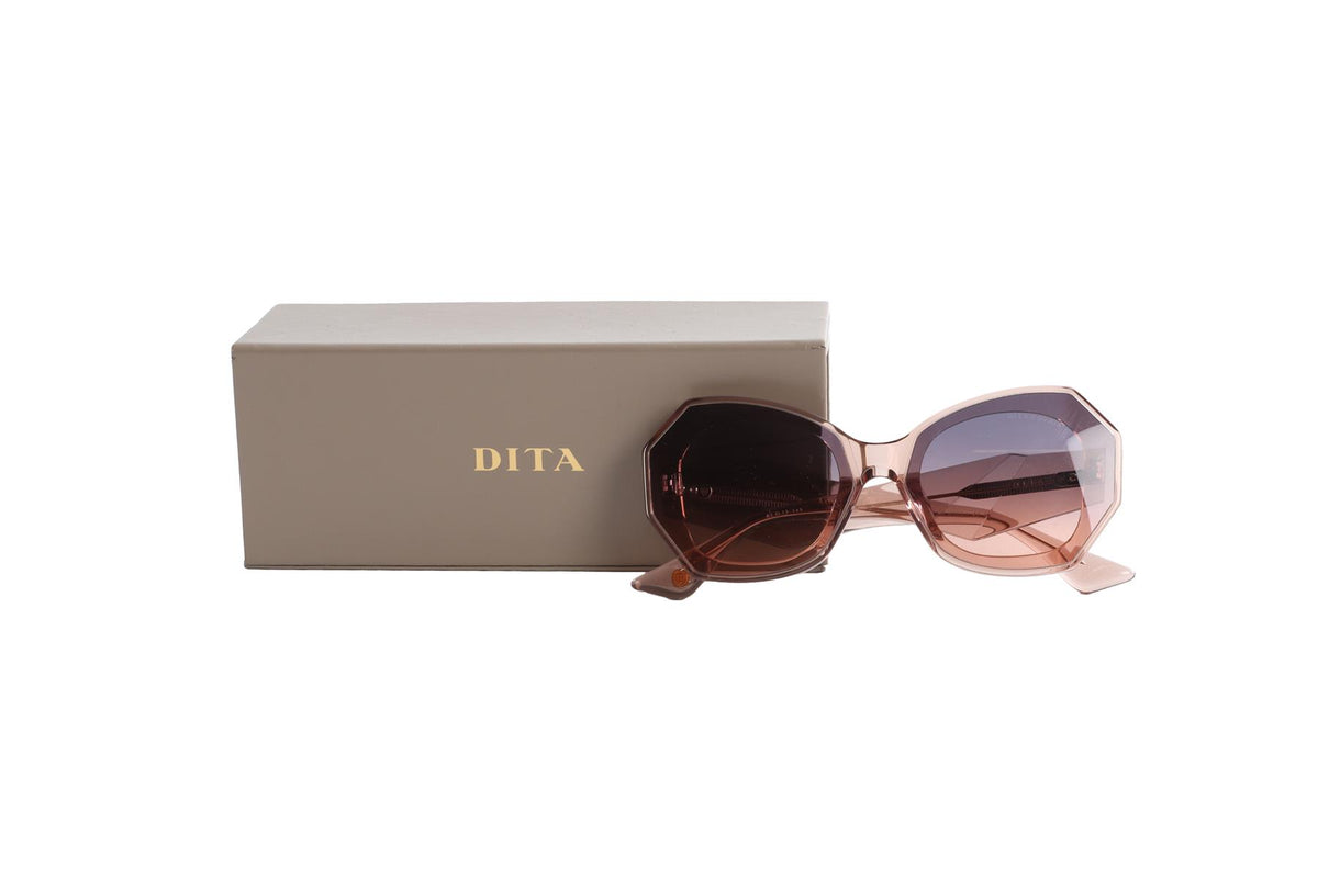 DITA BROWN CAT EYE ACETATE SUNGLASSES