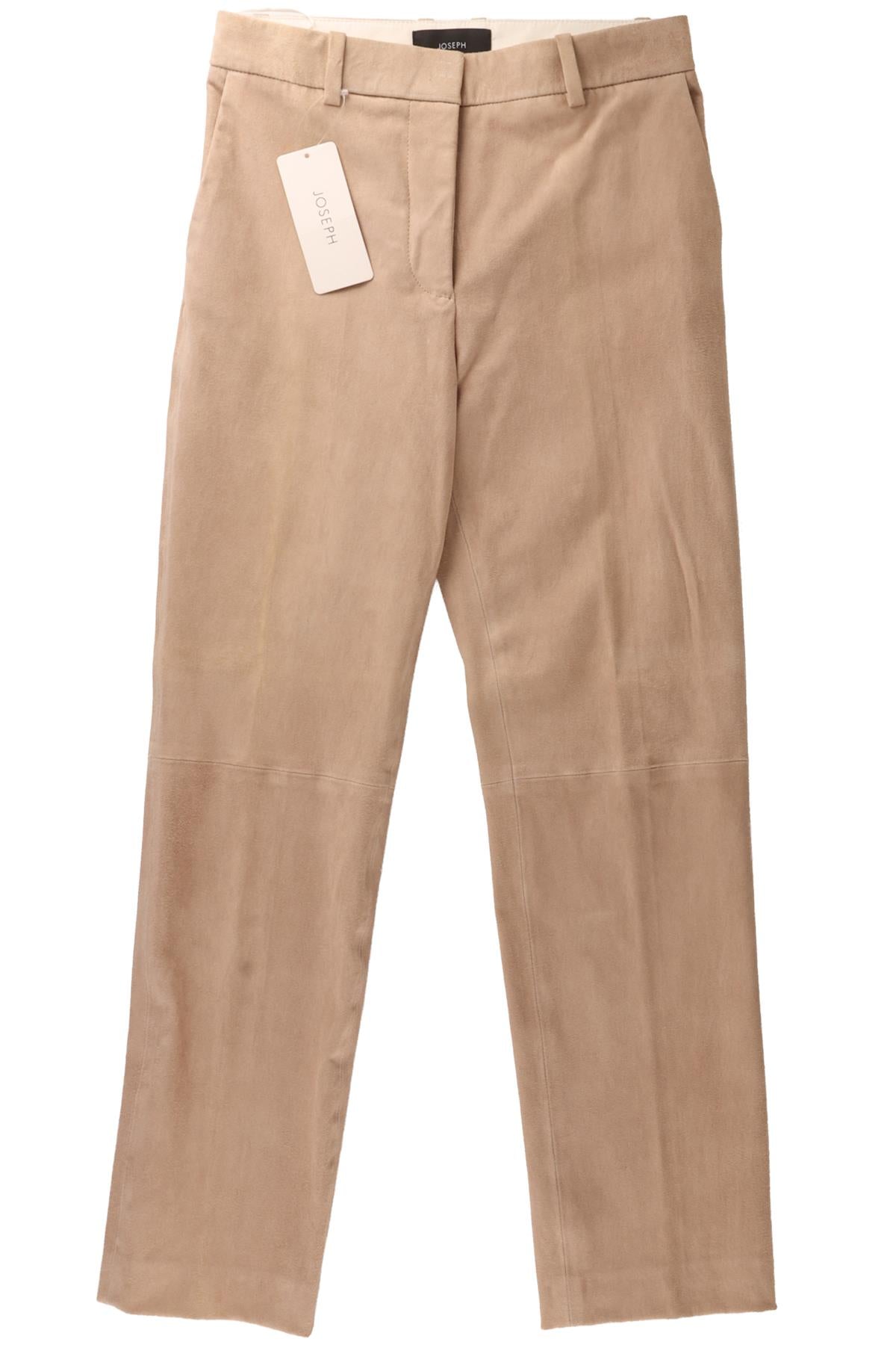 JOSEPH BEIGE SUEDE STRAIGHT LEG PANTS FR 36 UK 8