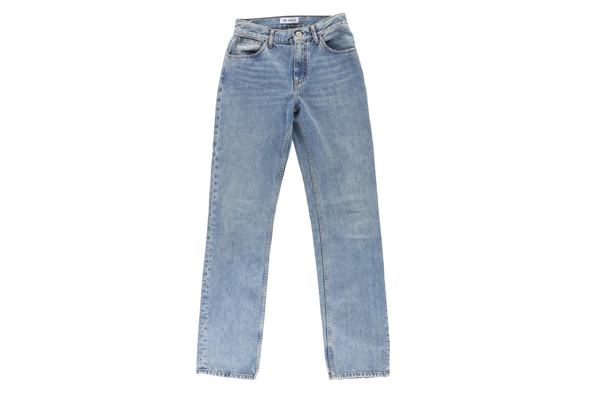 THE ATTICO BLUE HIGH RISE STRAIGHT LEG JEANS W26