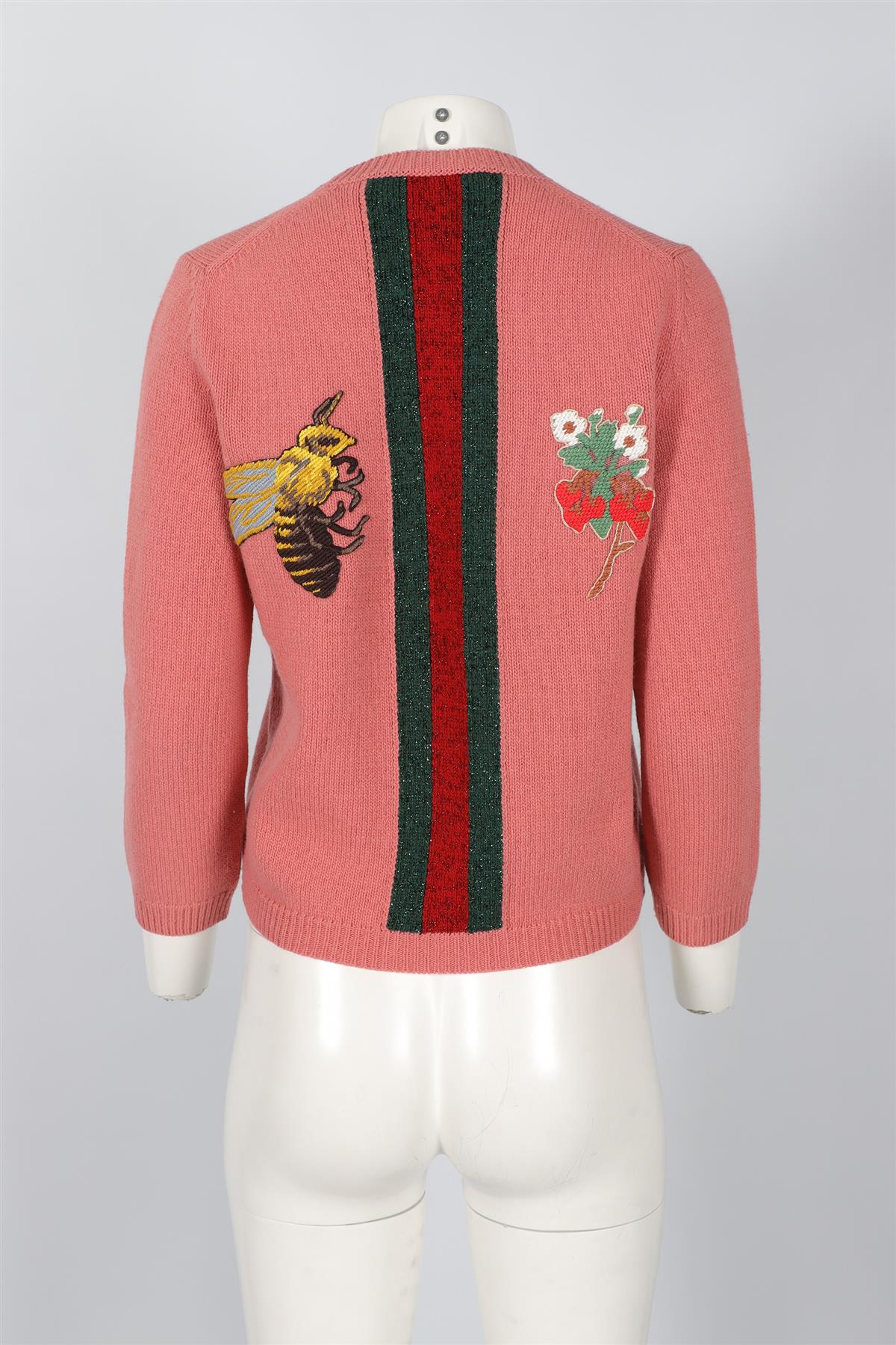 GUCCI PINK WOOL SWEATER MEDIUM