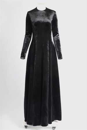 BALENCIAGA BLACK 2024 VELVET GOWN FR 42 UK 14