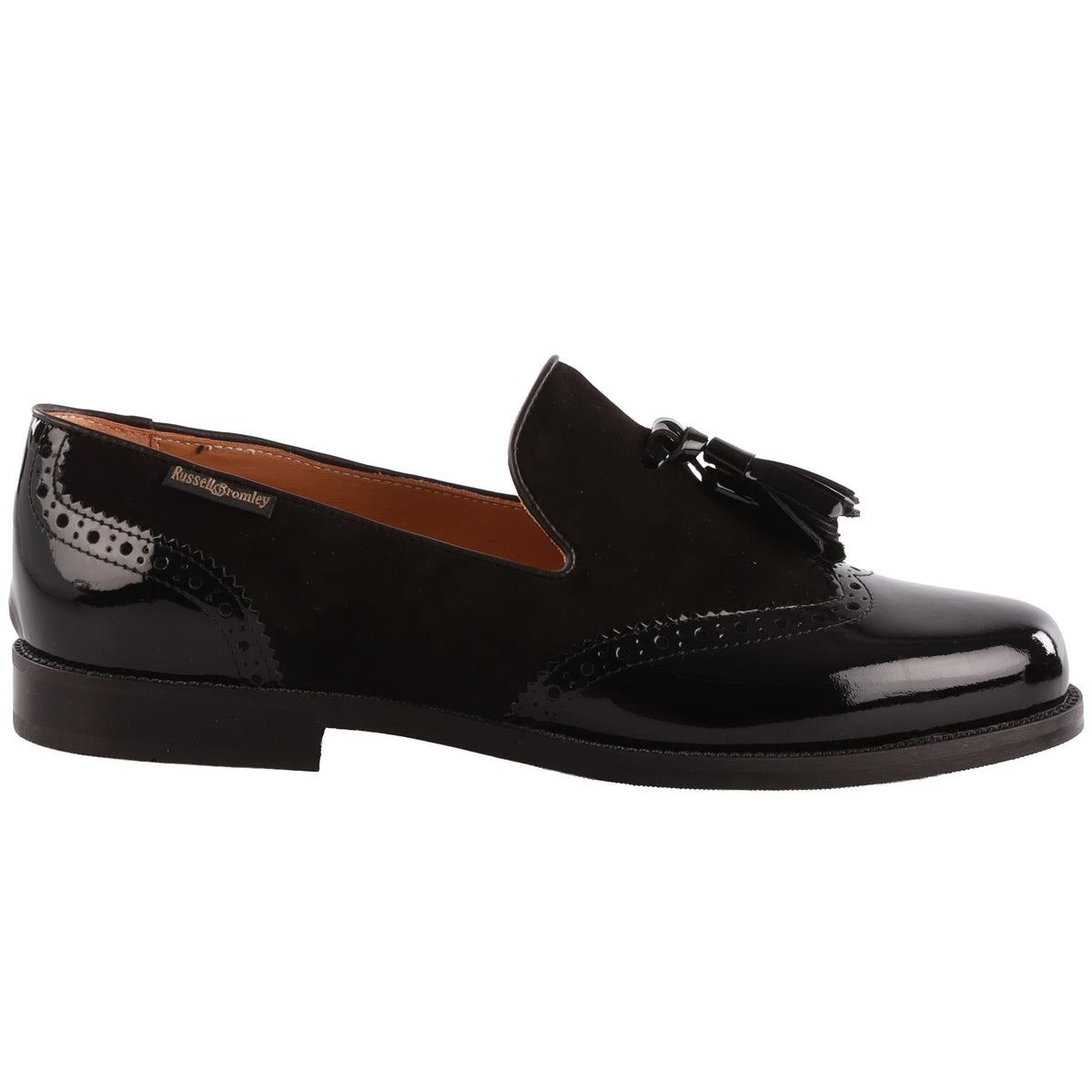 RUSSELL & BROMLEY BLACK SUEDE LOAFERS EU 40 UK 7