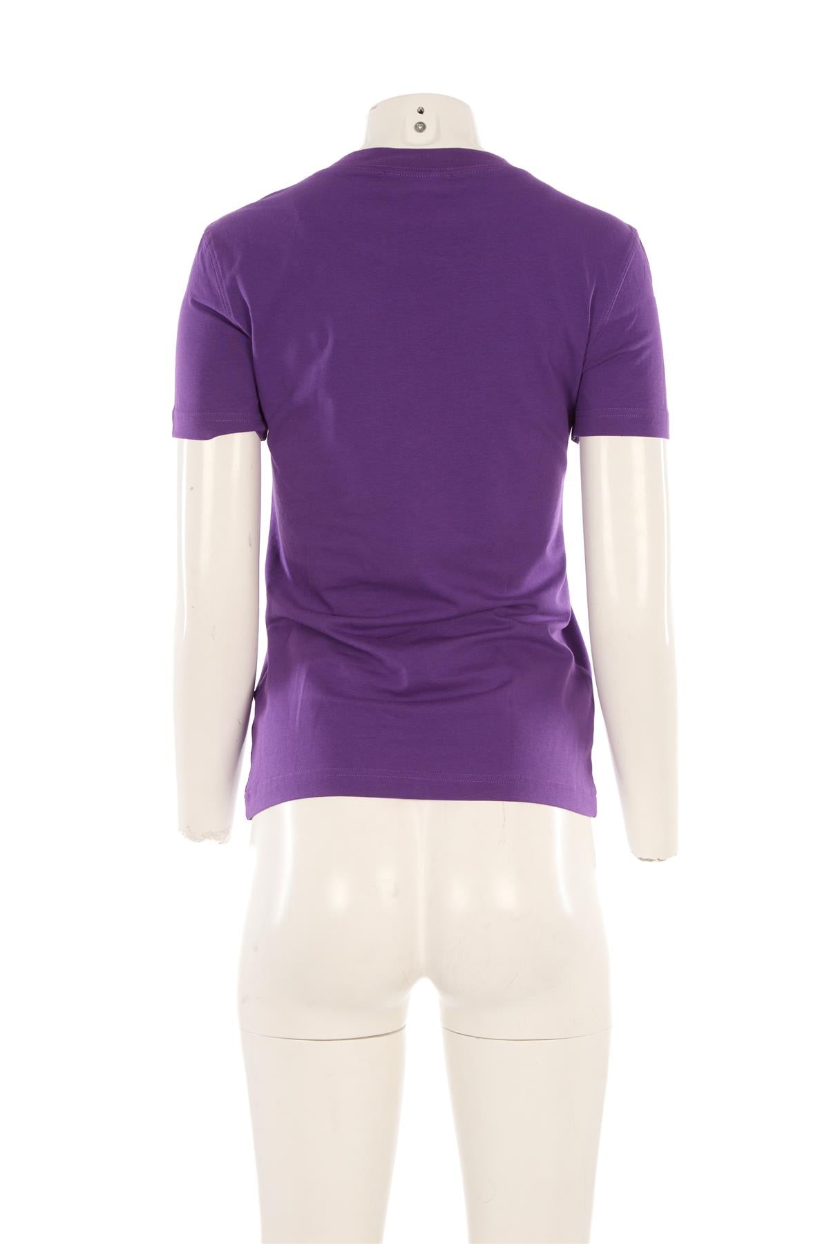 VERSACE JEANS COUTURE PURPLE COTTON T-SHIRT MEDIUM