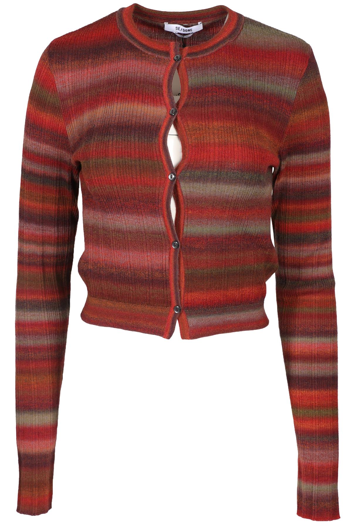 RE/DONE RED WOOL CARDIGAN SMALL