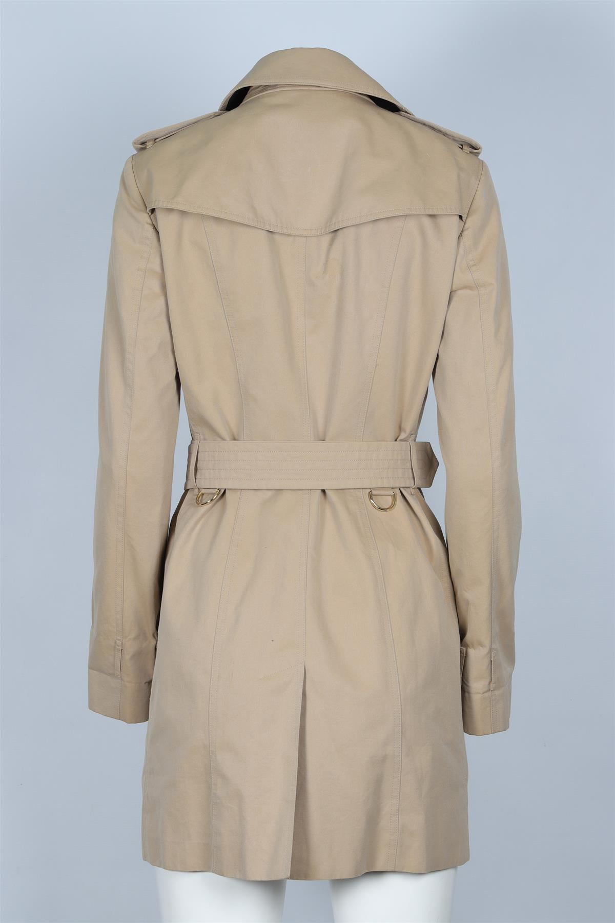 BURBERRY BEIGE COTTON TRENCH COAT UK 10