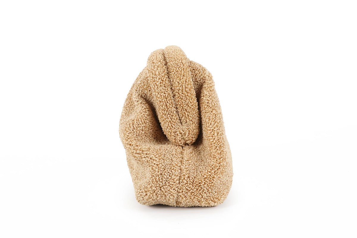 THE ROW BEIGE MIRA RAFFIA CLUTCH
