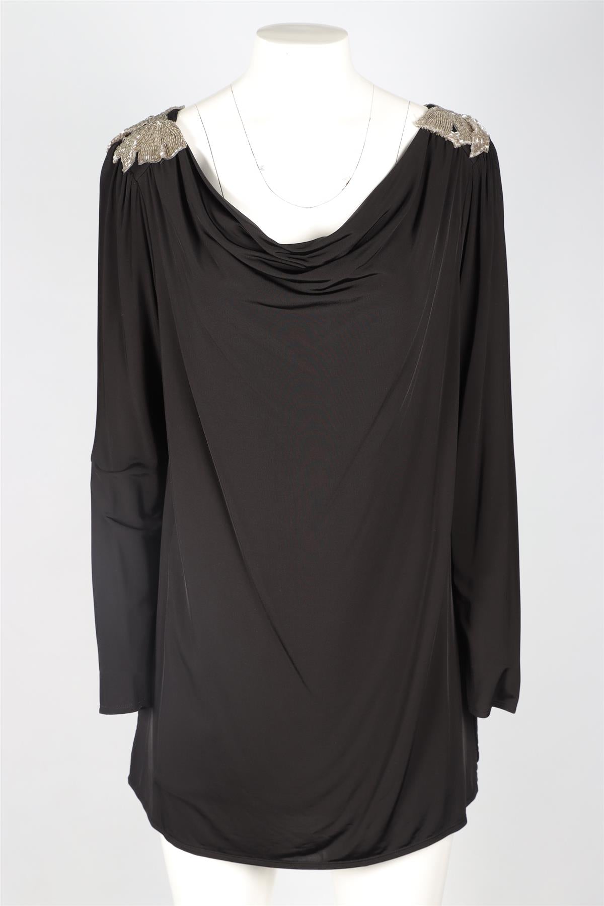 ALICE BY TEMPERLEY BLACK JERSEY TOP UK 14