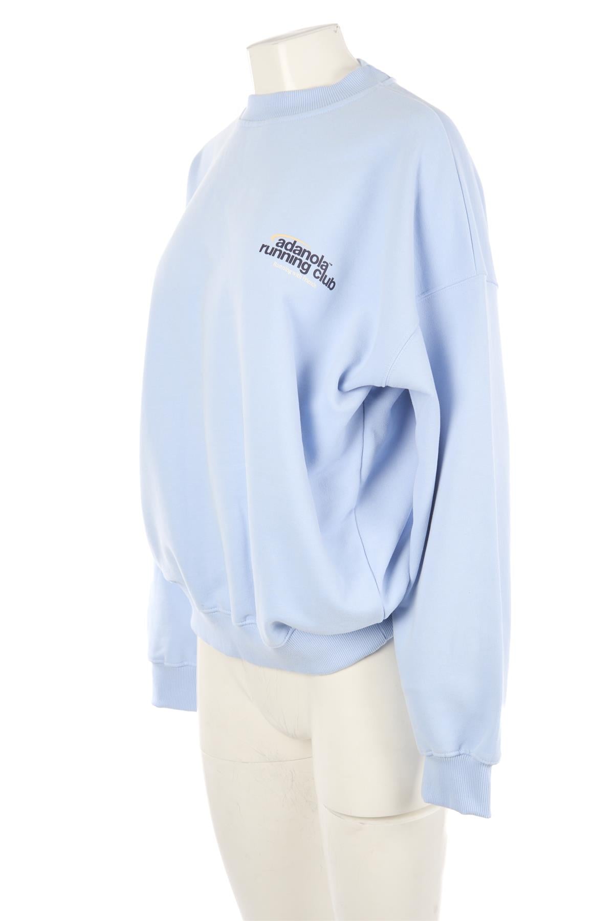 ADANOLA BLUE COTTON SWEATSHIRT SMALL
