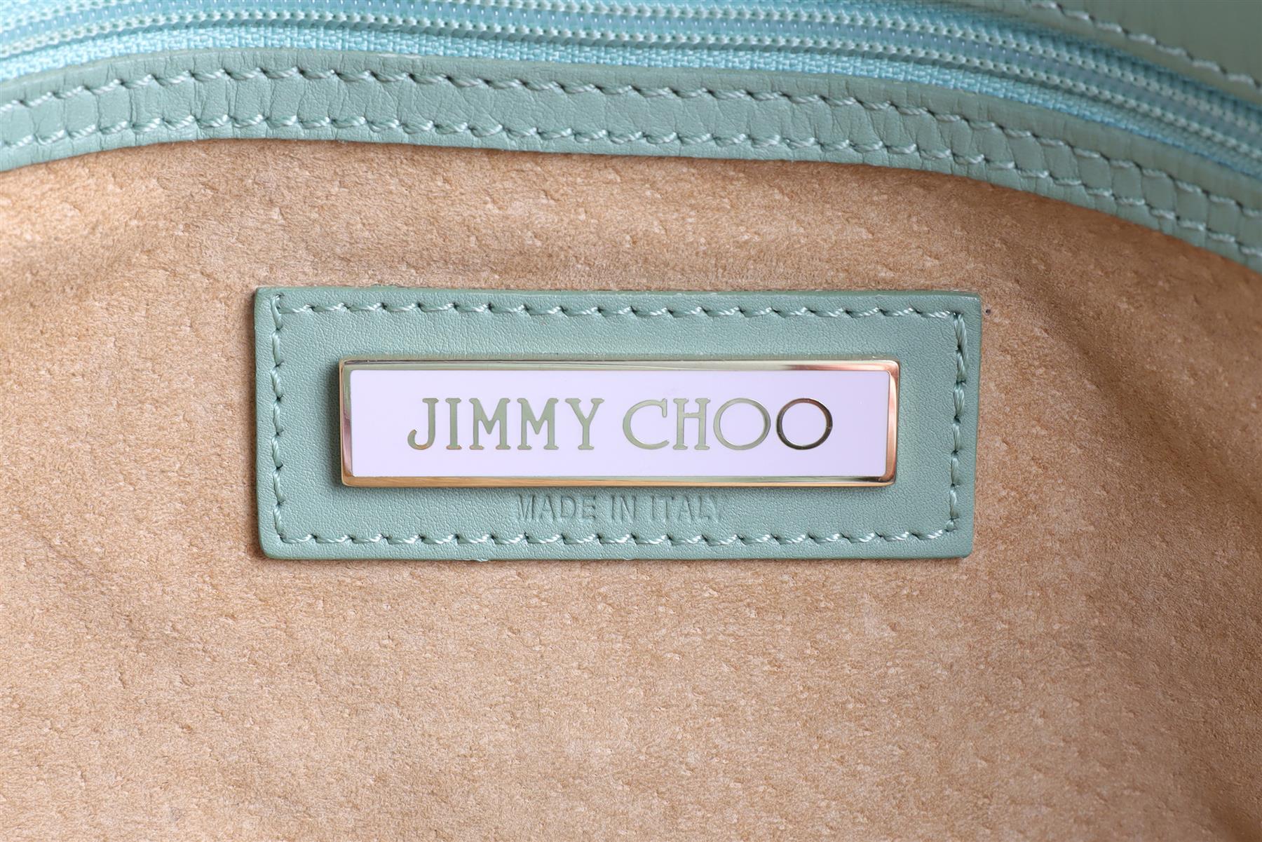 JIMMY CHOO GREEN TULITA LEATHER SHOULDER BAG