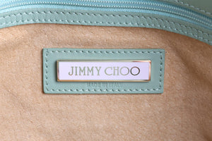 JIMMY CHOO GREEN TULITA LEATHER SHOULDER BAG