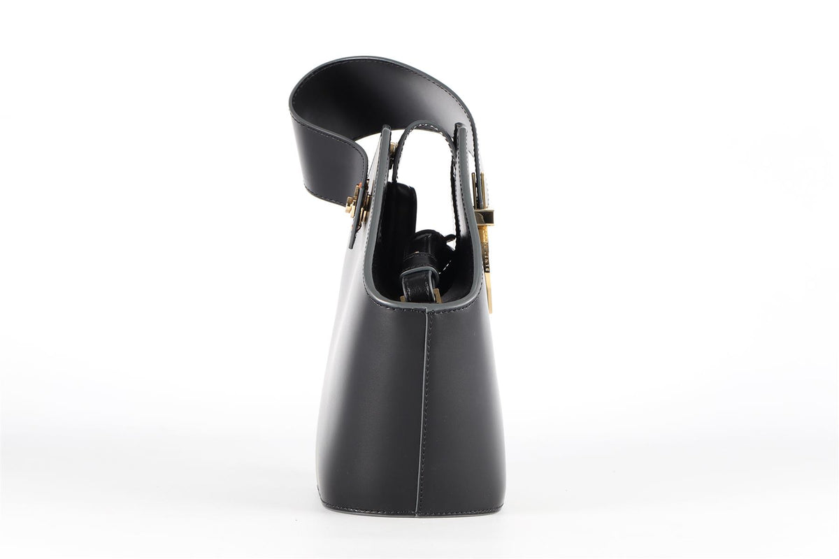 DANSE LENTE BLACK LEATHER TOTE BAG