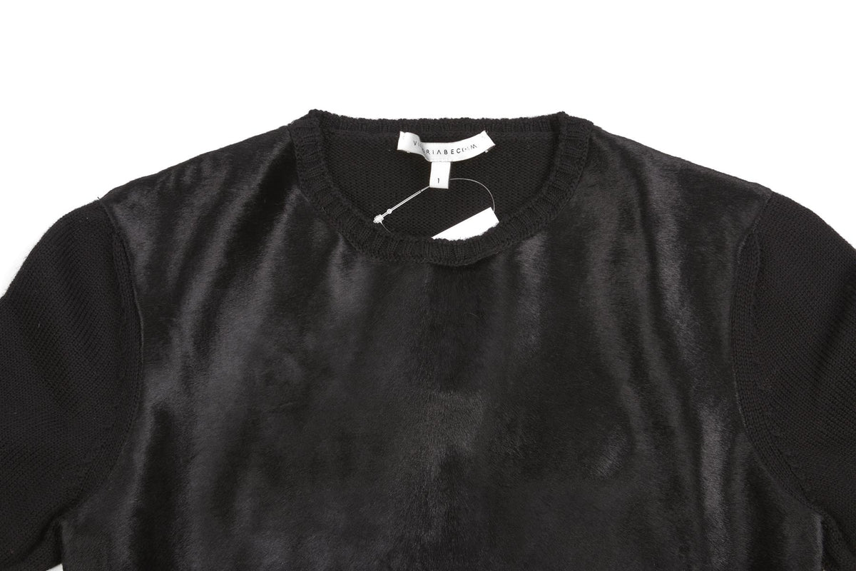 VICTORIA BECKHAM BLACK WOOL SWEATER UK 6