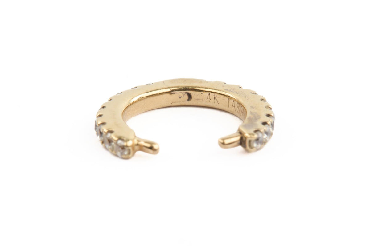 MARIA TASH 14K GOLD CZ EAR CUFF