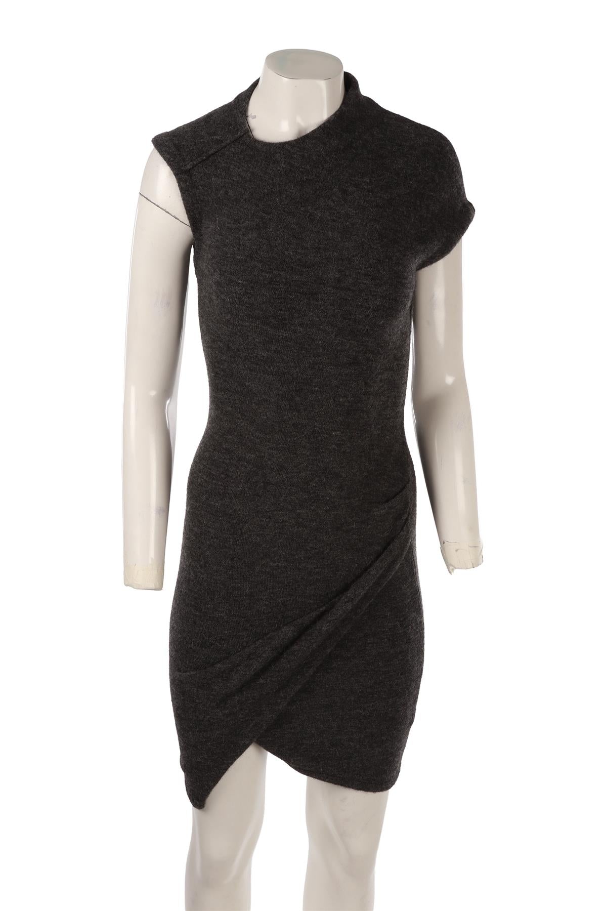 GREY KNIT MINI DRESS