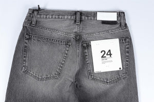 RE/DONE GREY HIGH RISE WIDE LEG JEANS W24 UK 6