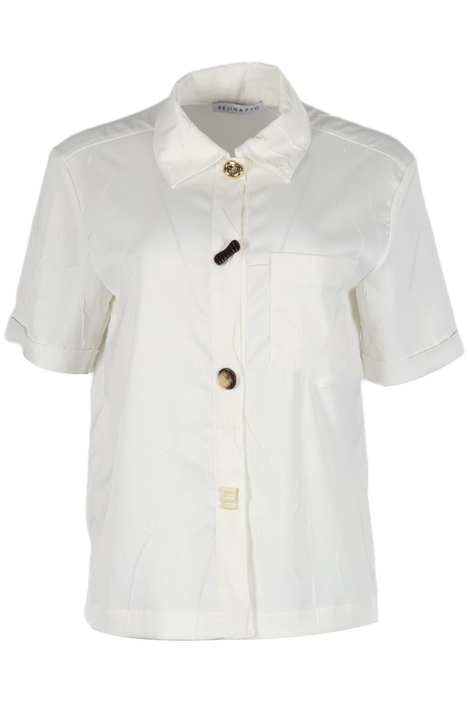 REJINA PYO SATIN SHIRT XSMALL