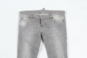 DSQUARED2 GREY LOW RISE SKINNY JEANS IT 40 UK 8