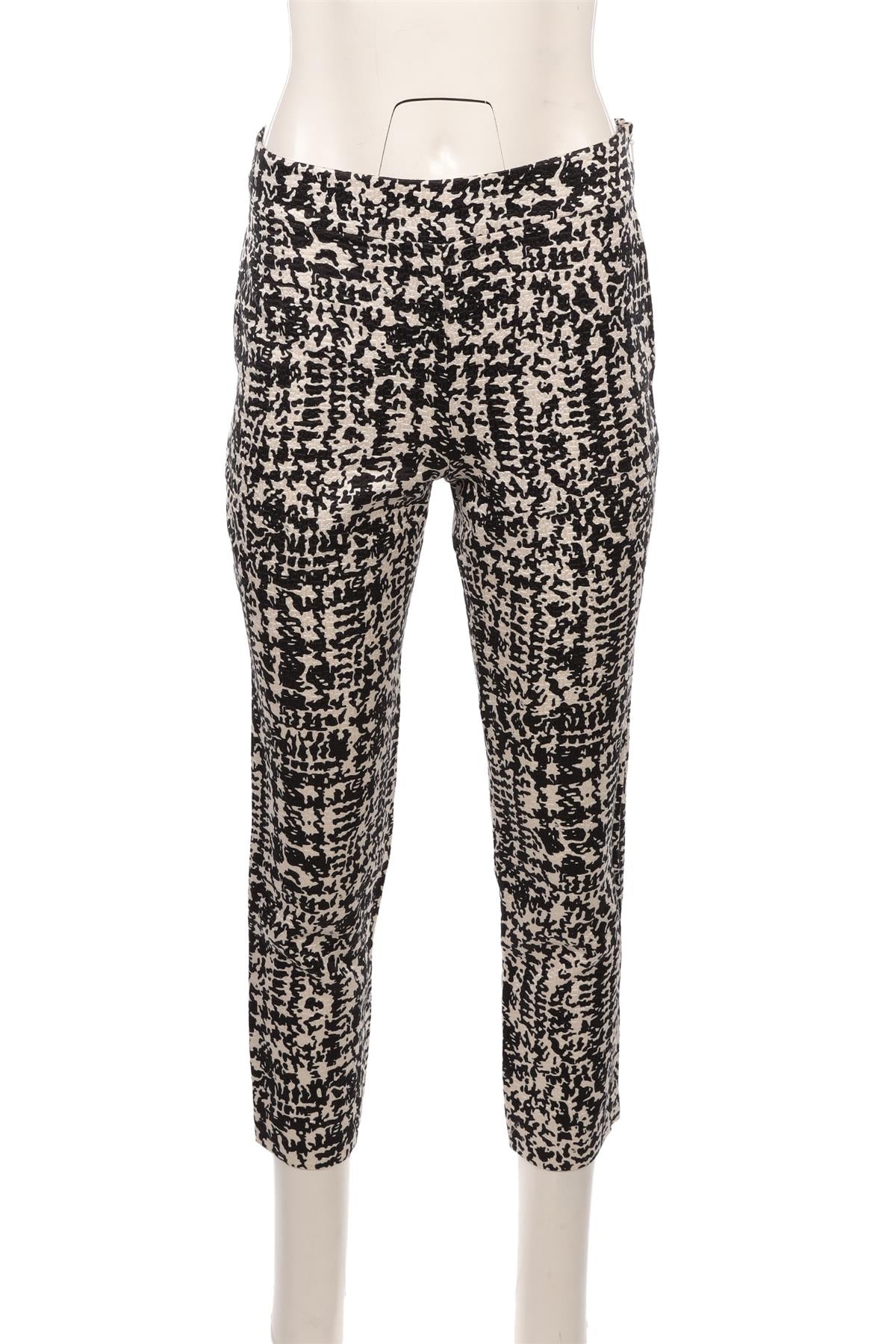 CH CAROLINA HERRARA BLACK COTTON STRAIGHT LEG PANTS FR 36 UK 8